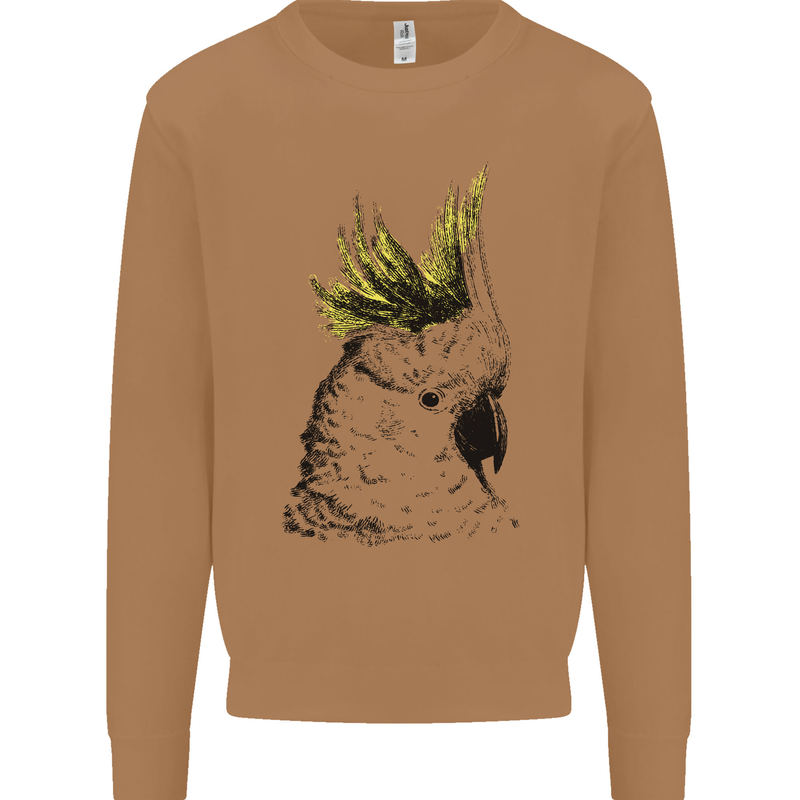 A Cockatoo Bird Mens Sweatshirt Jumper Caramel Latte