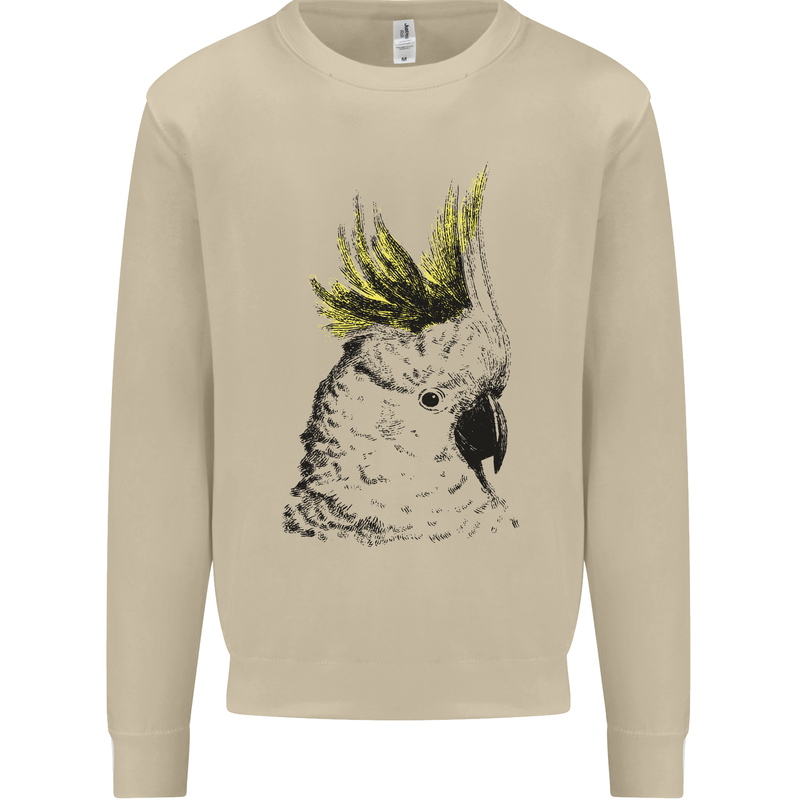 A Cockatoo Bird Mens Sweatshirt Jumper Sand