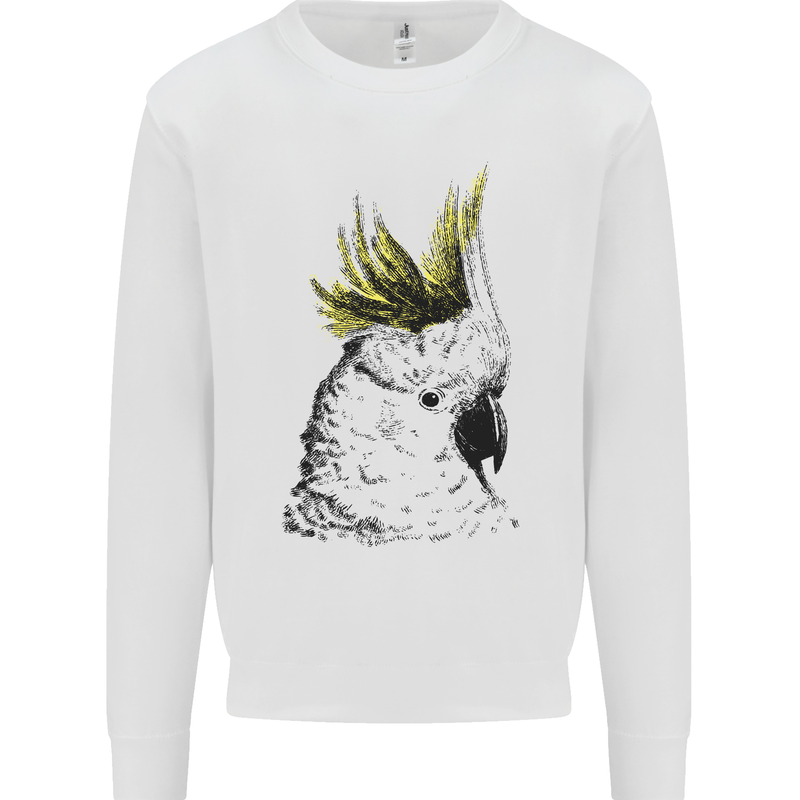 A Cockatoo Bird Mens Sweatshirt Jumper White