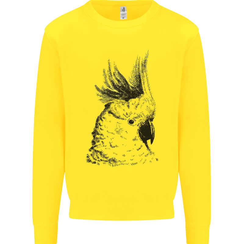 A Cockatoo Bird Mens Sweatshirt Jumper Yellow