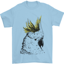 A Cockatoo Bird Mens T-Shirt 100% Cotton Light Blue