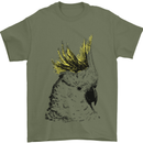 A Cockatoo Bird Mens T-Shirt 100% Cotton Military Green