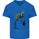 A Cockatoo Bird Mens V-Neck Cotton T-Shirt Royal Blue