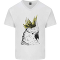 A Cockatoo Bird Mens V-Neck Cotton T-Shirt White