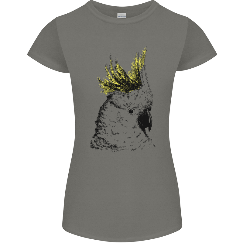 A Cockatoo Bird Womens Petite Cut T-Shirt Charcoal