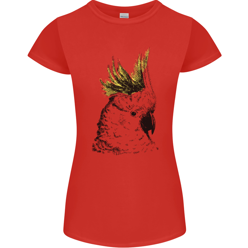 A Cockatoo Bird Womens Petite Cut T-Shirt Red