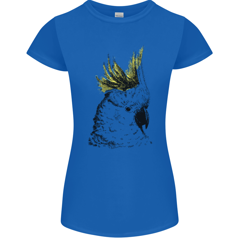 A Cockatoo Bird Womens Petite Cut T-Shirt Royal Blue