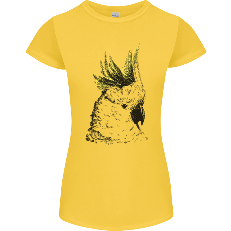 A Cockatoo Bird Womens Petite Cut T-Shirt Yellow