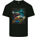 A Colourful Bale of Turtles Mens Cotton T-Shirt Tee Top Black