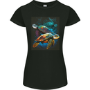 A Colourful Bale of Turtles Womens Petite Cut T-Shirt Black
