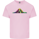 A Colourful Basset Hound Dog Kids T-Shirt Childrens Light Pink