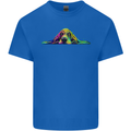 A Colourful Basset Hound Dog Kids T-Shirt Childrens Royal Blue