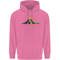 A Colourful Basset Hound Dog Mens 80% Cotton Hoodie Azelea