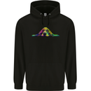A Colourful Basset Hound Dog Mens 80% Cotton Hoodie Black