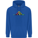 A Colourful Basset Hound Dog Mens 80% Cotton Hoodie Royal Blue