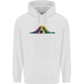 A Colourful Basset Hound Dog Mens 80% Cotton Hoodie White
