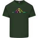 A Colourful Basset Hound Dog Mens Cotton T-Shirt Tee Top Forest Green