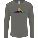 A Colourful Basset Hound Dog Mens Long Sleeve T-Shirt Charcoal
