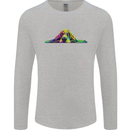 A Colourful Basset Hound Dog Mens Long Sleeve T-Shirt Sports Grey