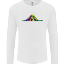 A Colourful Basset Hound Dog Mens Long Sleeve T-Shirt White