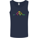 A Colourful Basset Hound Dog Mens Vest Tank Top Navy Blue