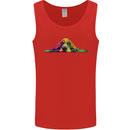 A Colourful Basset Hound Dog Mens Vest Tank Top Red