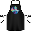 A Colourful Bettafish Aquarium Cotton Apron 100% Organic Black