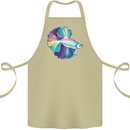 A Colourful Bettafish Aquarium Cotton Apron 100% Organic Khaki