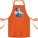 A Colourful Bettafish Aquarium Cotton Apron 100% Organic Orange