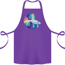 A Colourful Bettafish Aquarium Cotton Apron 100% Organic Purple