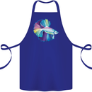 A Colourful Bettafish Aquarium Cotton Apron 100% Organic Royal Blue