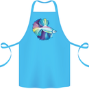 A Colourful Bettafish Aquarium Cotton Apron 100% Organic Turquoise