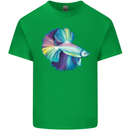 A Colourful Bettafish Aquarium Kids T-Shirt Childrens Irish Green