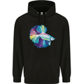 A Colourful Bettafish Aquarium Mens 80% Cotton Hoodie Black