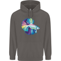 A Colourful Bettafish Aquarium Mens 80% Cotton Hoodie Charcoal