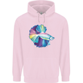 A Colourful Bettafish Aquarium Mens 80% Cotton Hoodie Light Pink
