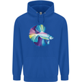 A Colourful Bettafish Aquarium Mens 80% Cotton Hoodie Royal Blue