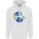 A Colourful Bettafish Aquarium Mens 80% Cotton Hoodie White