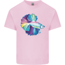 A Colourful Bettafish Aquarium Mens Cotton T-Shirt Tee Top Light Pink