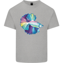 A Colourful Bettafish Aquarium Mens Cotton T-Shirt Tee Top Sports Grey