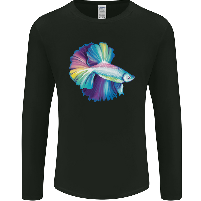 A Colourful Bettafish Aquarium Mens Long Sleeve T-Shirt Black