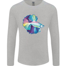A Colourful Bettafish Aquarium Mens Long Sleeve T-Shirt Sports Grey