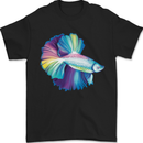 A Colourful Bettafish Aquarium Mens T-Shirt 100% Cotton Black