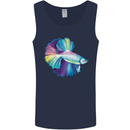 A Colourful Bettafish Aquarium Mens Vest Tank Top Navy Blue