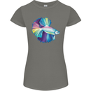 A Colourful Bettafish Aquarium Womens Petite Cut T-Shirt Charcoal