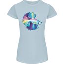 A Colourful Bettafish Aquarium Womens Petite Cut T-Shirt Light Blue