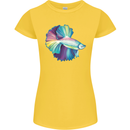 A Colourful Bettafish Aquarium Womens Petite Cut T-Shirt Yellow