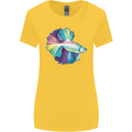 A Colourful Bettafish Aquarium Womens Wider Cut T-Shirt Yellow