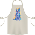A Colourful Border Collie Dog Design Cotton Apron 100% Organic Natural
