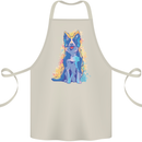 A Colourful Border Collie Dog Design Cotton Apron 100% Organic Natural